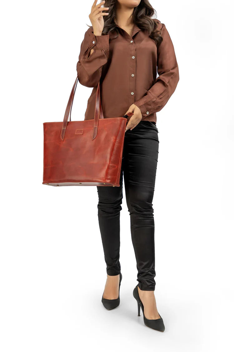 The Classic Womens Leather Tote Bag