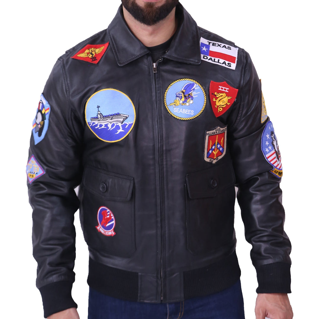 Top Gun movie Maverick Black Bomber Jacket