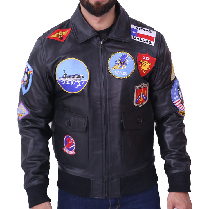 Top Gun movie Maverick Black Bomber Jacket