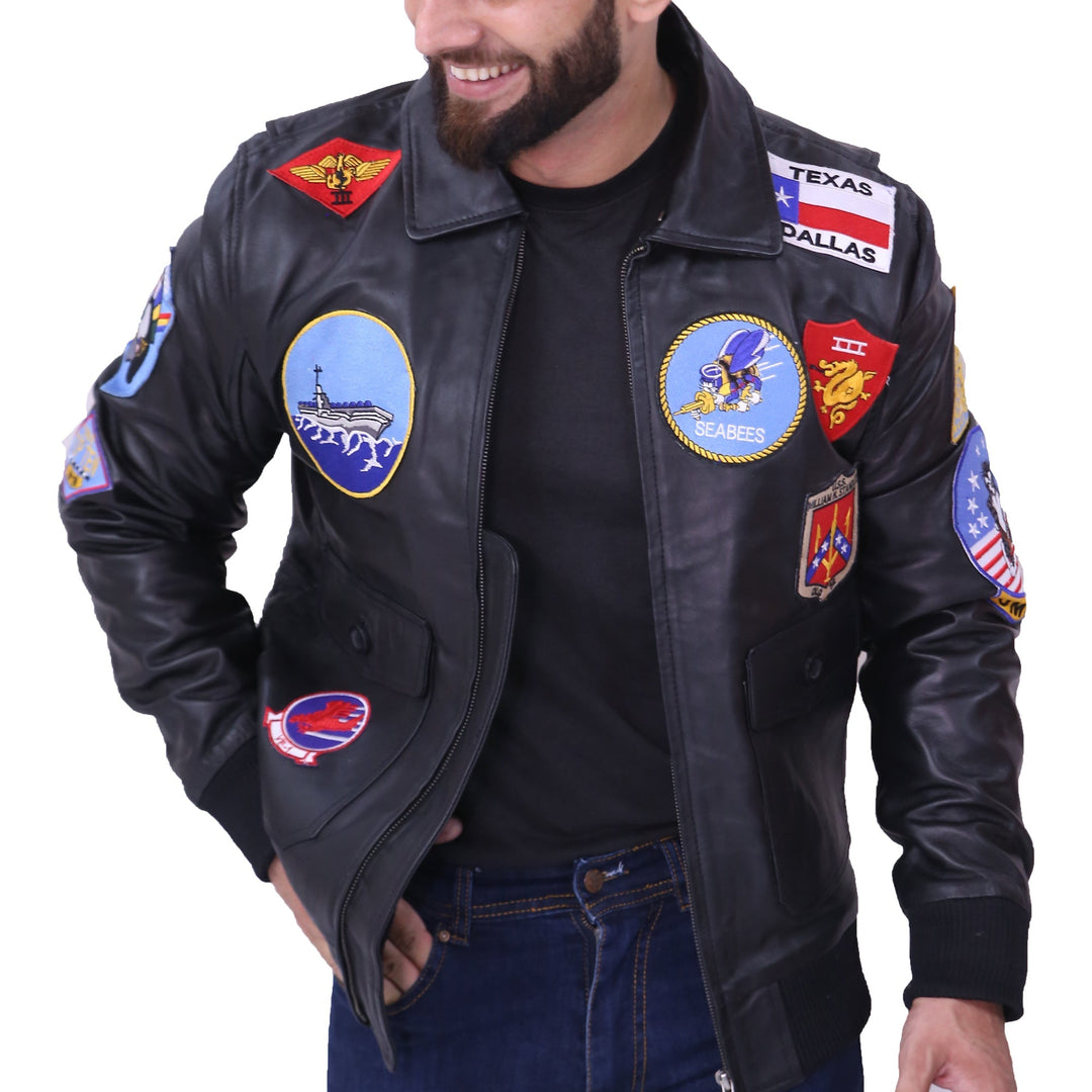 Top Gun movie Maverick Black Bomber Jacket
