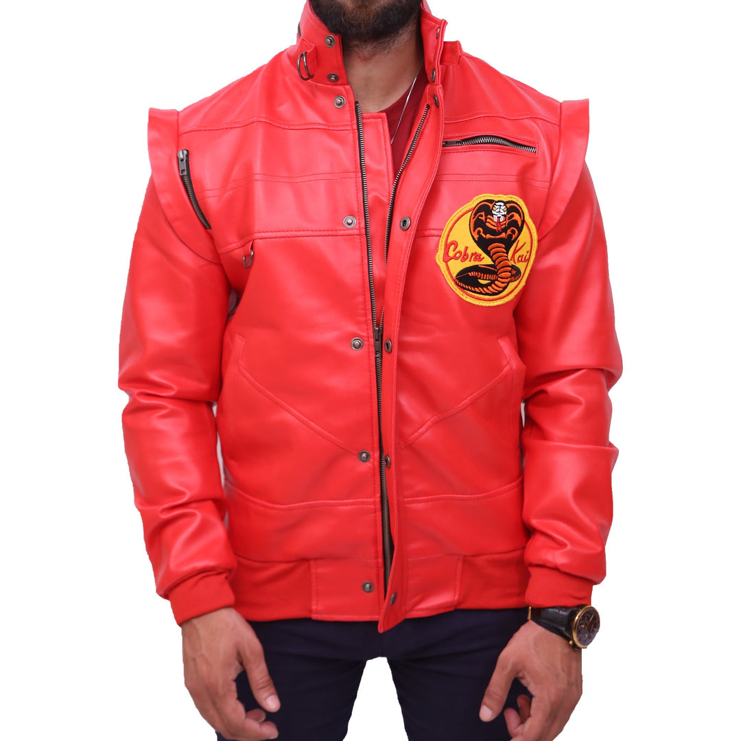 Cobra Kai Karate Kid Red Leather Jacket
