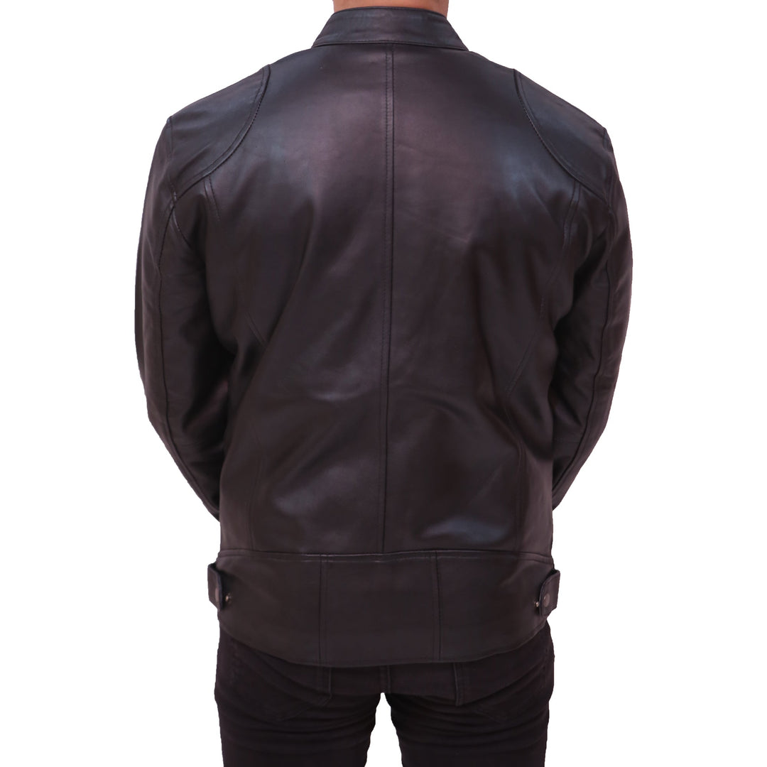 Cafe Racer Men's Real Leather Jacket