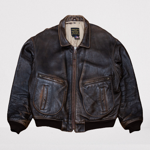 Mens US Navy Flight Bomber Leather Jacket