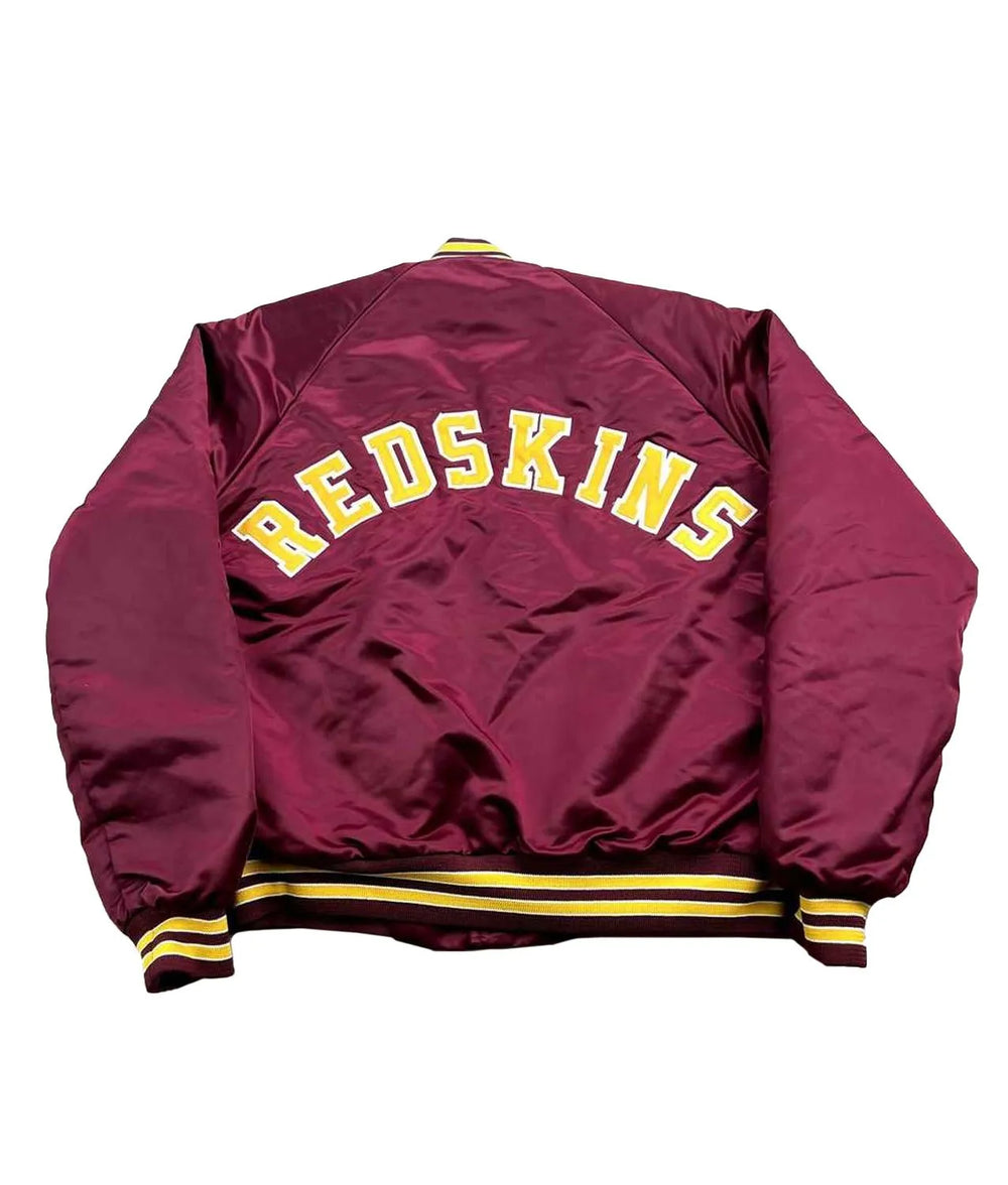 1990’s Washington Redskins Maroon Satin Jacket Back VIew