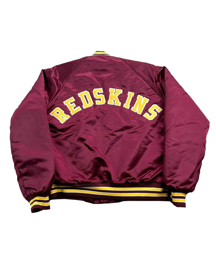 1990’s Washington Redskins Maroon Satin Jacket Back VIew