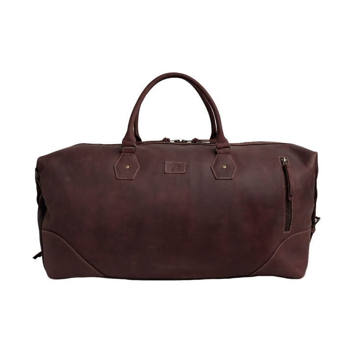 The Weekender Travel Leather Duffle Bag-Tan Brown - Image 1