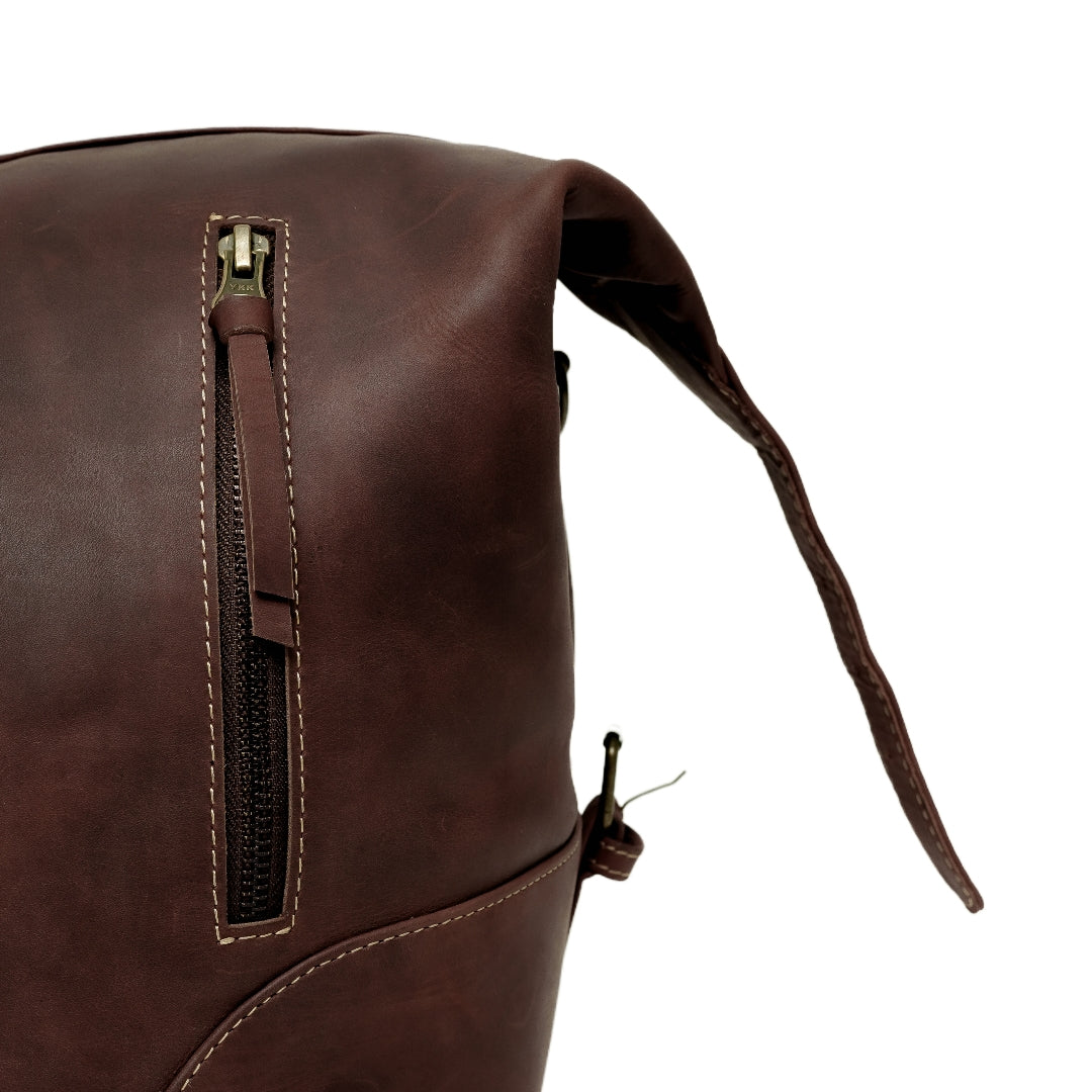 The Weekender Travel Leather Duffle Bag-Tan Brown - Image 21