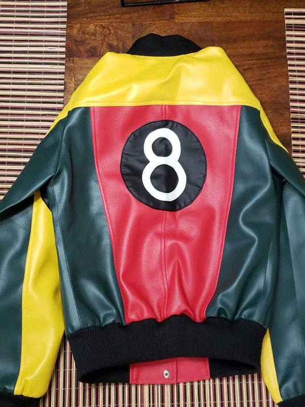 Women's 8 Ball Pool Leather Bomber Jacket