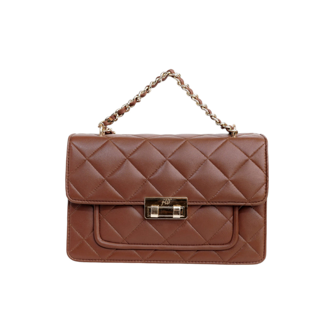 Flora Quilted Crossbody Leather Bag - Tan Brown - Image 9