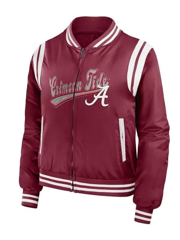 Alabama Crimson Letterman Varsity Jacket - Premium College Football Team Apparel