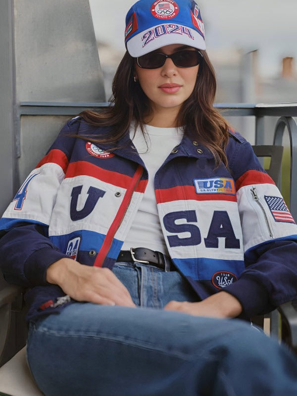Kendall Jenner Paris Olympics Team USA Bomber Jacket