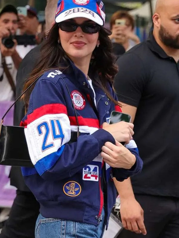 Kendall Jenner Paris Olympics Team USA Bomber Jacket