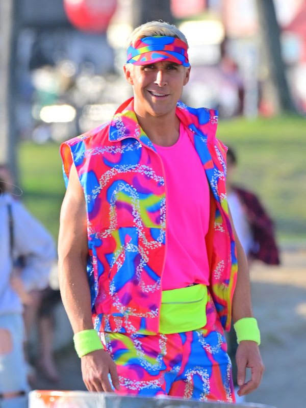 Barbie 2023 Ryan Gosling Rainbow Shirt With Shorts