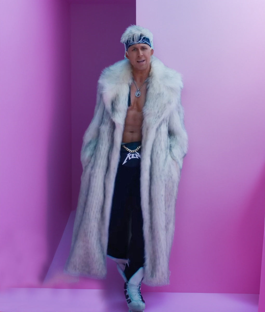 ryan gosling fur coat barbie