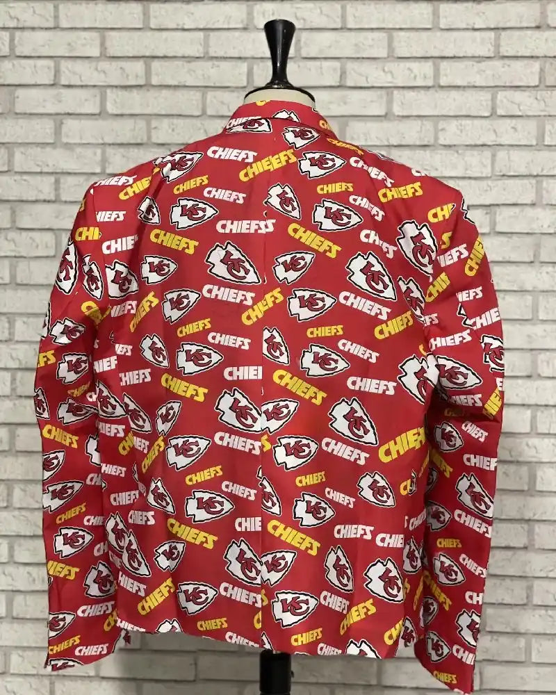 Kansas City Chiefs Blazer back view, with Chiefs logos