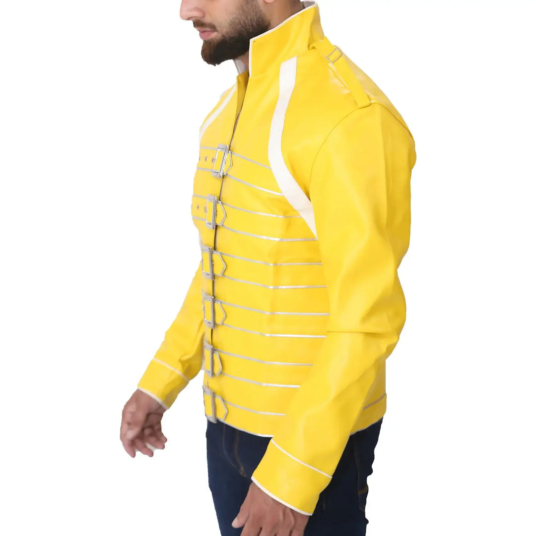 Freddie Mercury Yellow Leather Jacket