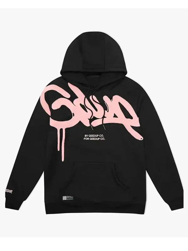 black and pink geedup hoodie​
