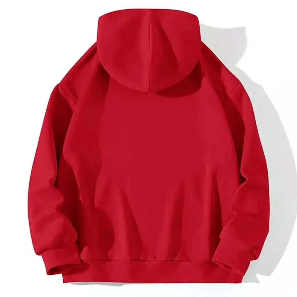 Back view of Kozy Red Hoodie