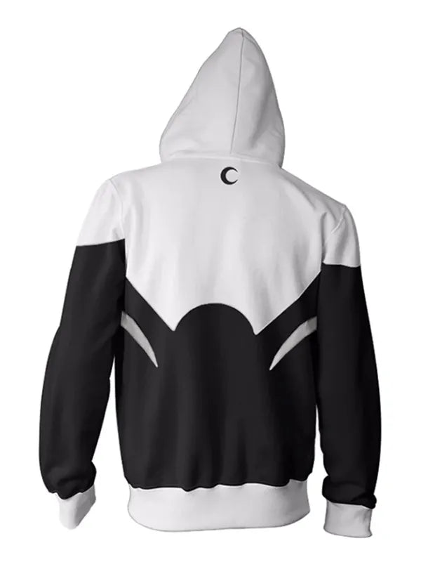 Back view of Marvel Moon Knight Zipper Hoodie 