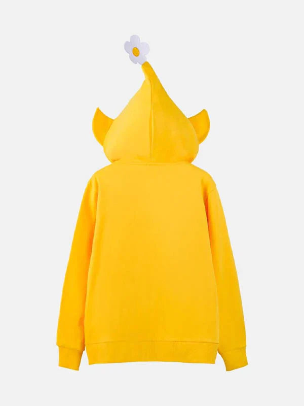 back view of the yellow Pikmin zip-up hoodie