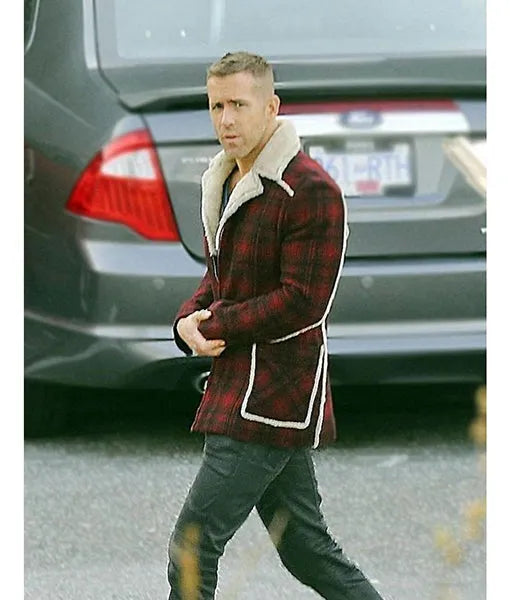 Full View of Ryan Reynolds Flannel Jacket