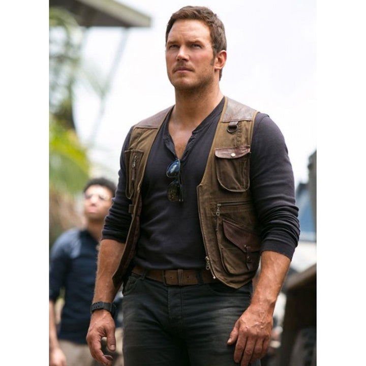 Chris Pratt Jurassic World Brown Vest