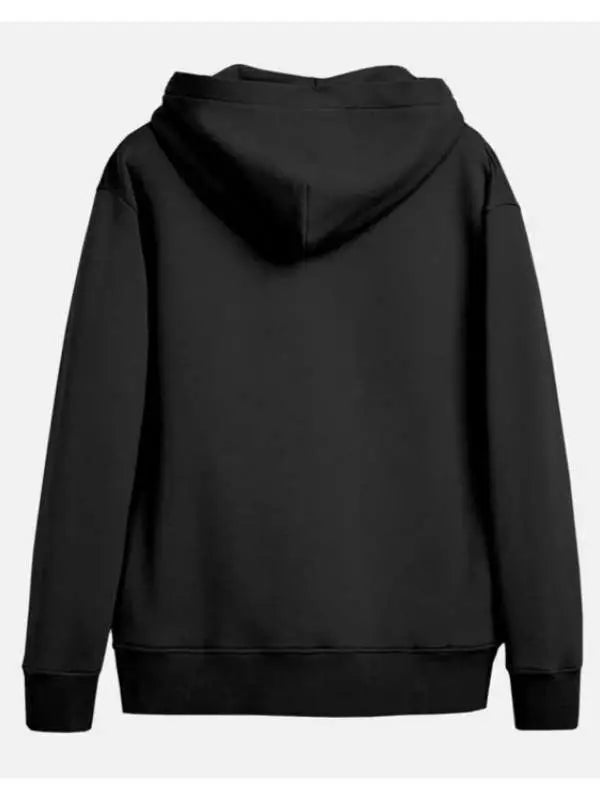 back view of the black Spooky Scary Sunday pullover hoodie