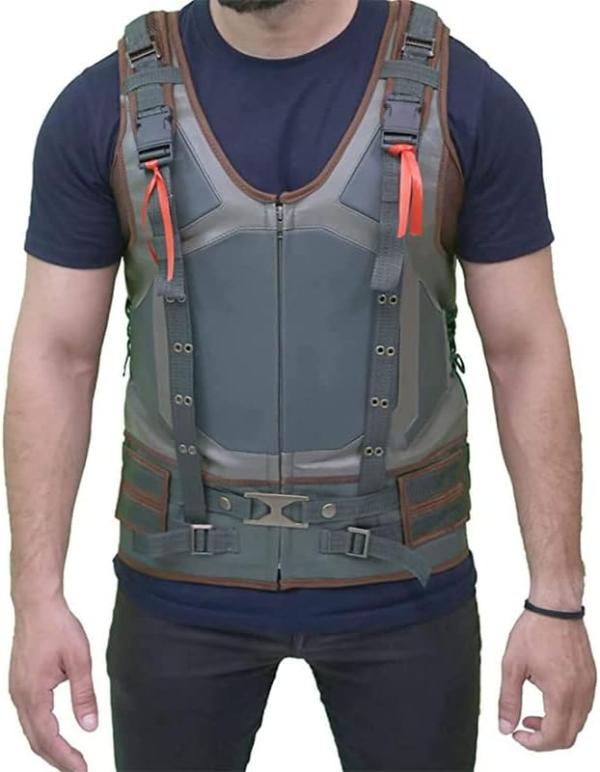 A Model is wearing TDKR bane vest