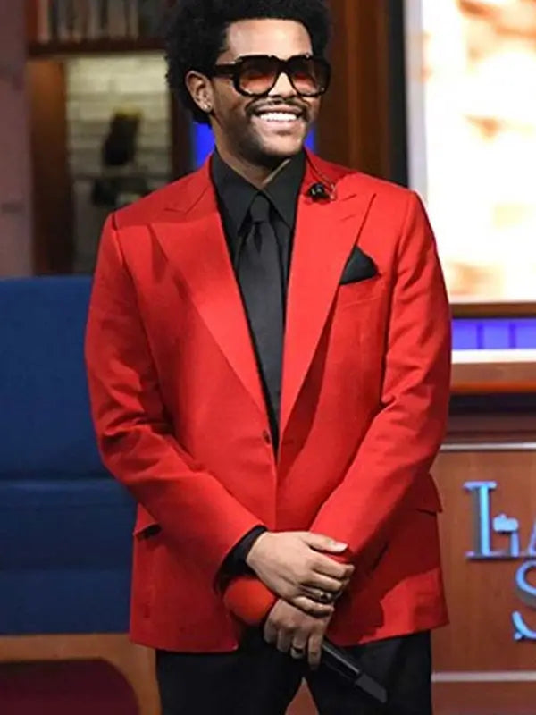 Front View of The Weeknd Blinding Lights Coat