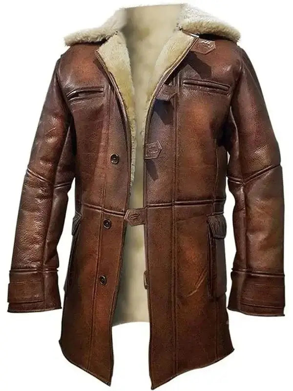 dark knight rises bane coat front side in brown color