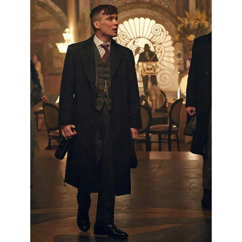 Peaky Blinders Thomas Shelby Black Trench Coat