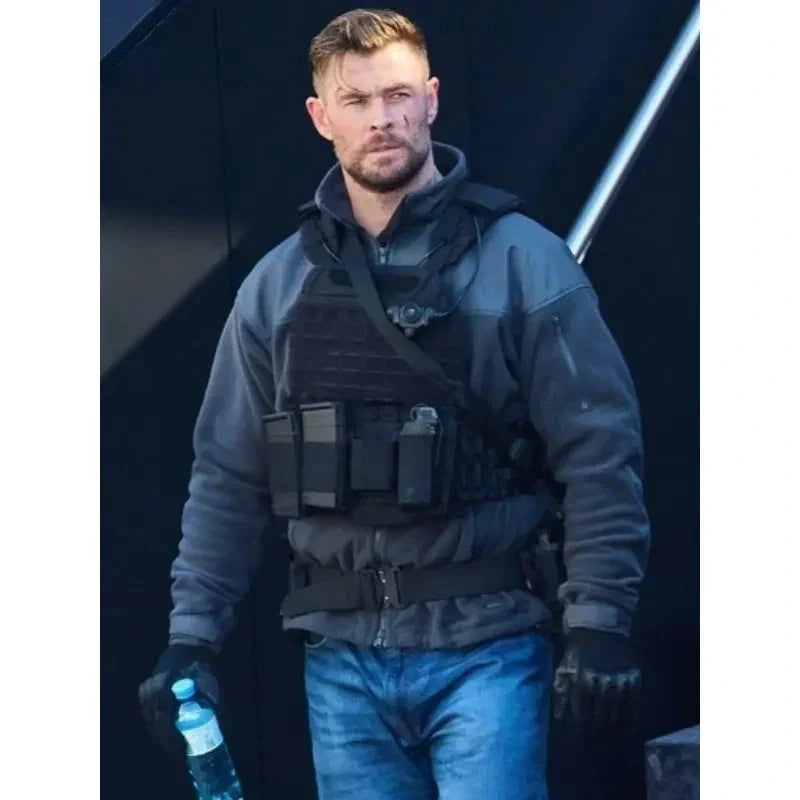 Extraction 2 Chris Hemsworth Grey Jacket