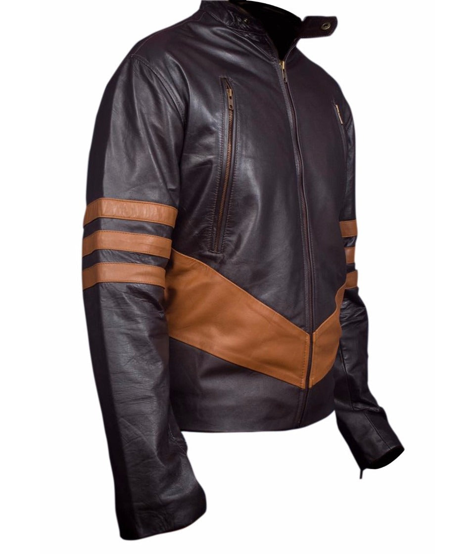 X-Men Wolverine Jacket, Cosplay Jacket, Real SheepSkin Leather Jacket