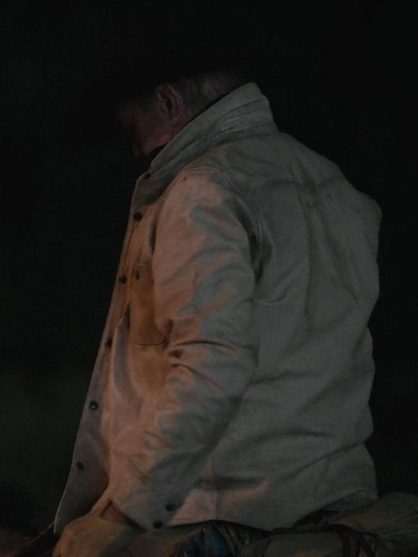 Yellowstone S05 John Dutton Cream White Cotton Jacket