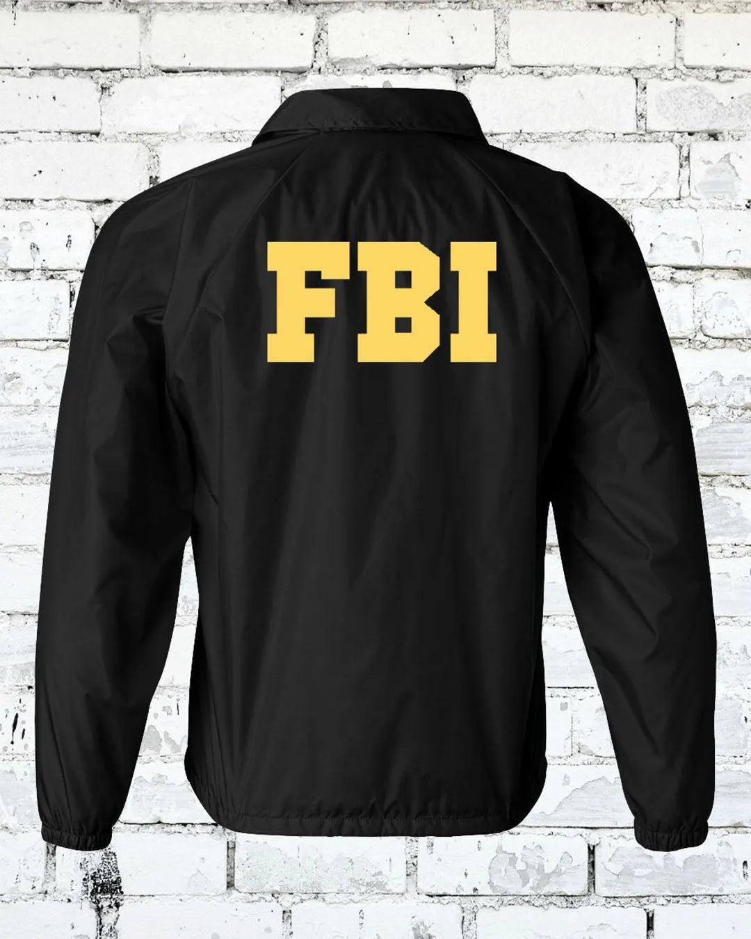 black fbi jacket​ back