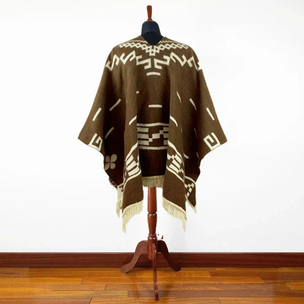 brown clint eastwood in a poncho back view