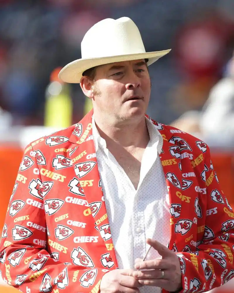 David Koechner Kansas City Chiefs Blazer, red with white Chiefs logos