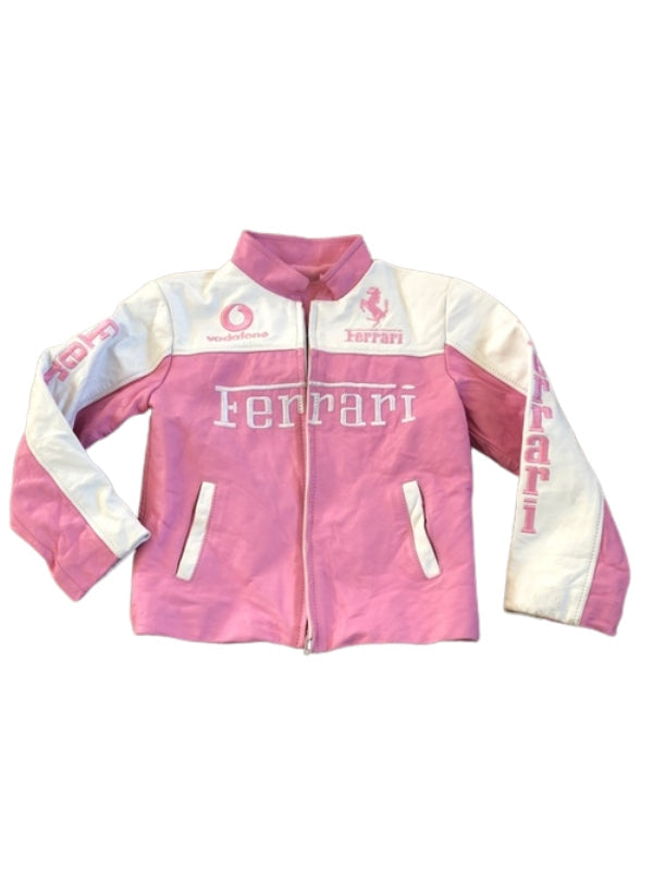 Pink Ferrari Leather Jacket