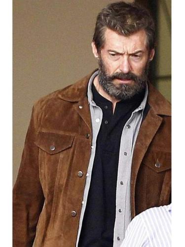 Hugh Jackman Logan Movie Suede Leather Jacket
