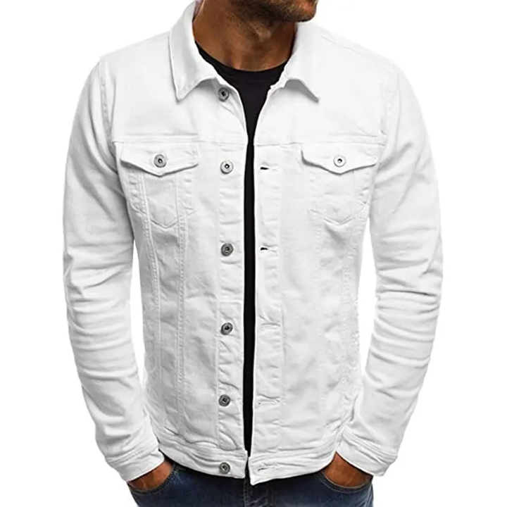 Mens White Denim Jacket