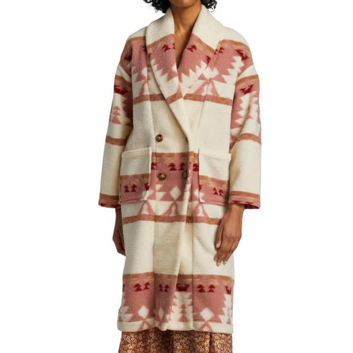 Yellowstone S05 Beth Dutton Pink Printed Coat