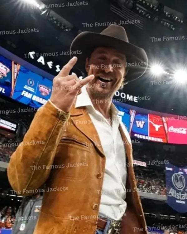 matthew mcconaughey wearing leather jacket