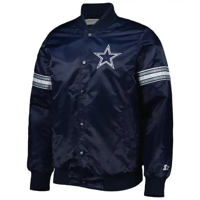 Mens Starter Dallas Cowboys Navy Blue Jacket