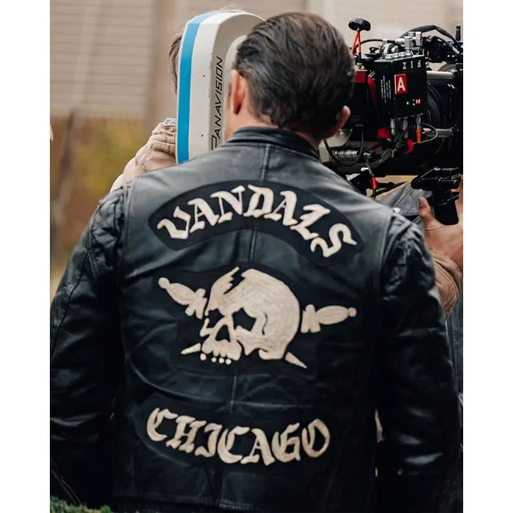 Tom hardy in the vandals chicago jacket back view