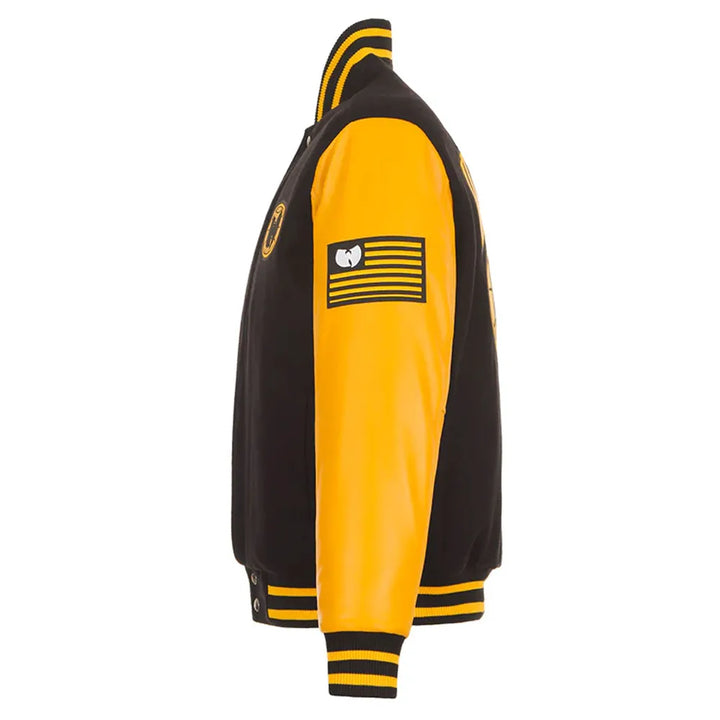 Shop Classic Black and Yellow WU Tang Letterman Jacket