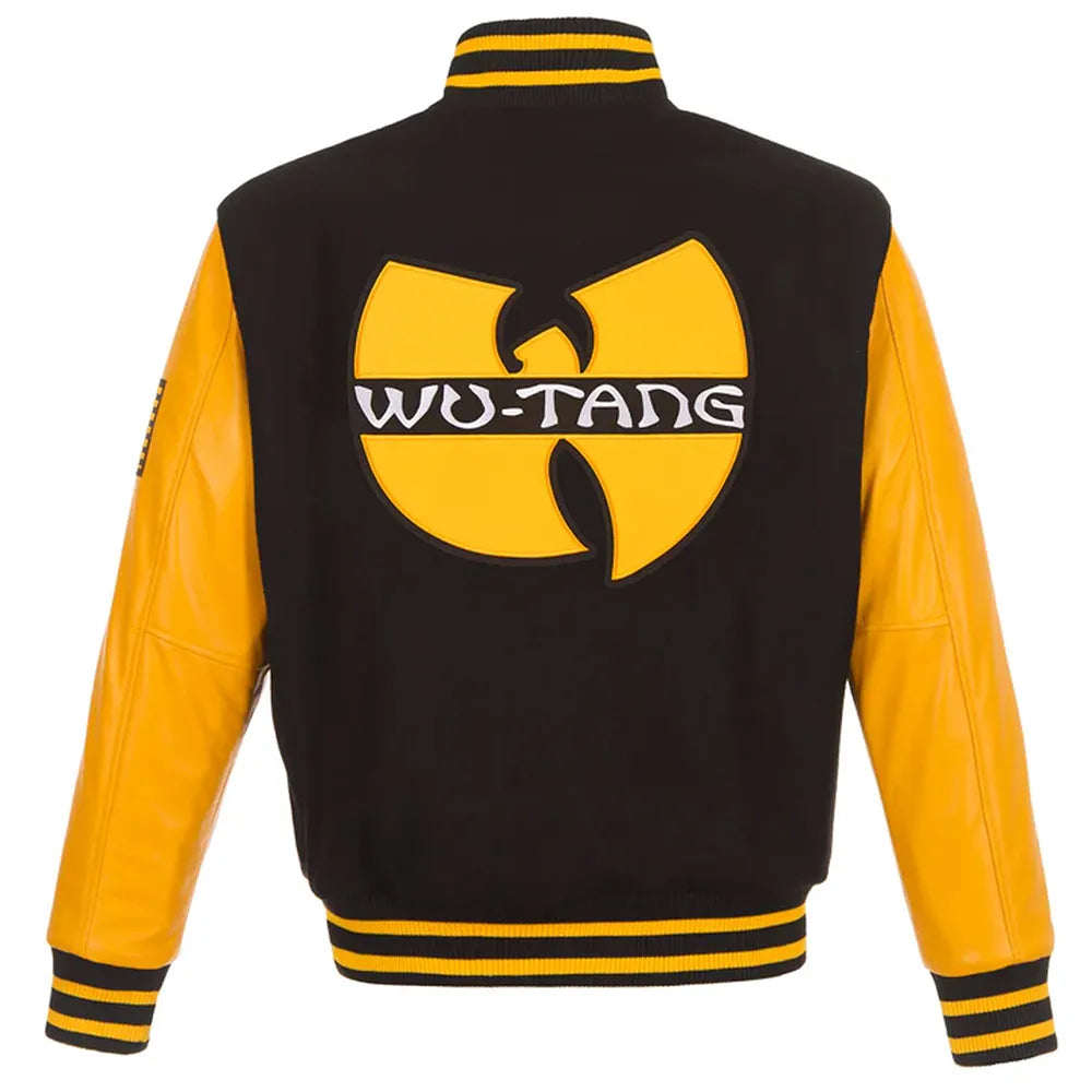Classic Black and Yellow WU Tang Letterman Jacket